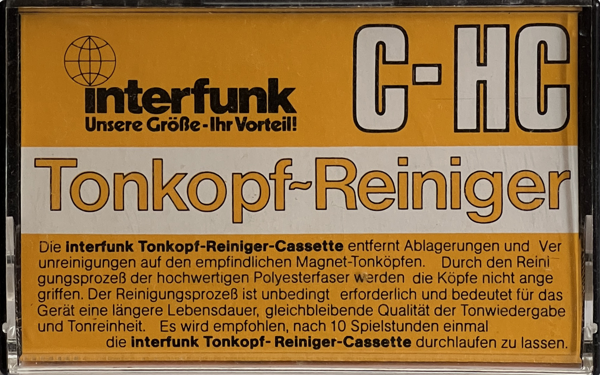 Compact Cassette Interfunk "C-HC" Cleaning Cassette 1978 Europe
