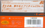Compact Cassette Sony CDix II 80 "C-80CDX2E" Type II Chrome 1997 Japan