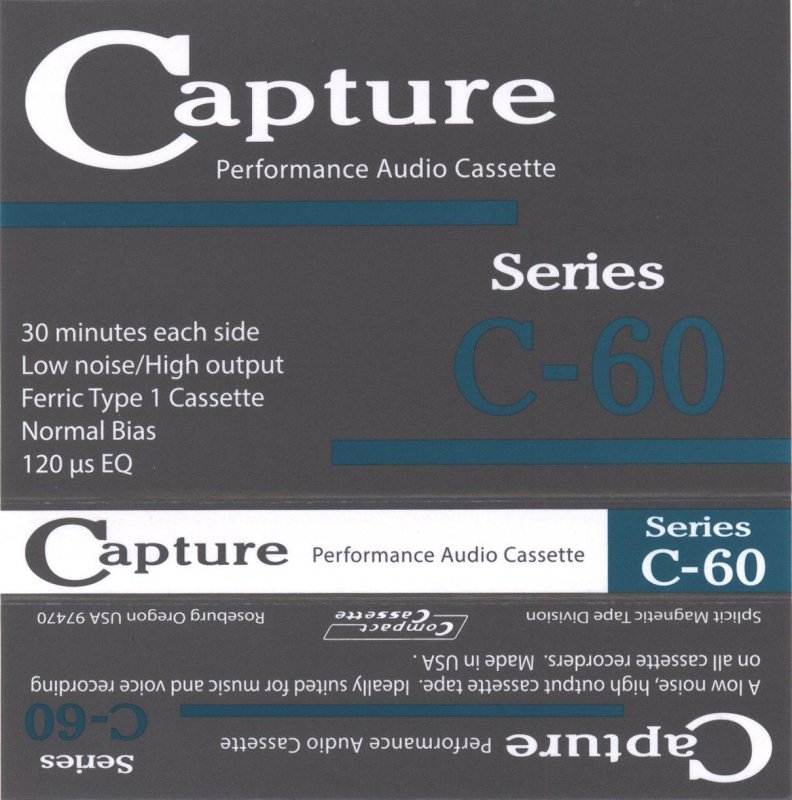 Compact Cassette Capture 60 Type I Normal 2019 USA