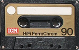 Compact Cassette ICM HIFI Ferrochrom 90 "SF-Cassette" Type III Ferro Chrome 1981 Europe