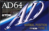 Compact Cassette TDK AD 64 "AD-64A" Type I Normal 1992 Japan