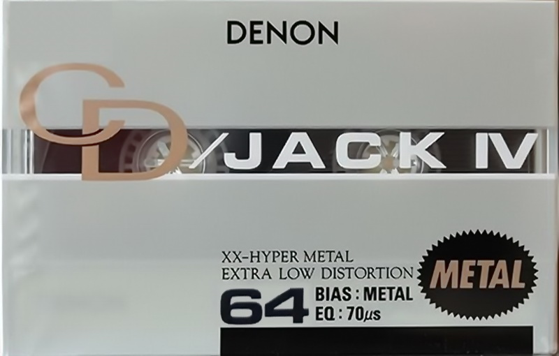 Compact Cassette Denon CD JACK IV 64 "KCD4-64" Type IV Metal 1990 Japan