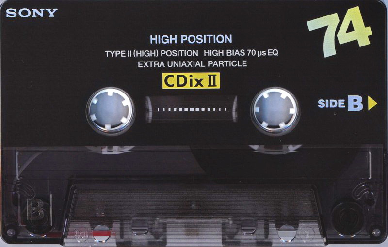 Compact Cassette Sony CDix II 74 "C-74CDX2C" Type II Chrome 1995 Japan