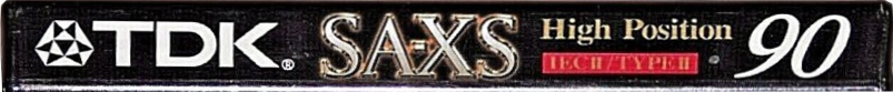 Compact Cassette TDK SA-XS 90 "SA-XS90EC" Type II Chrome 1999 Europe