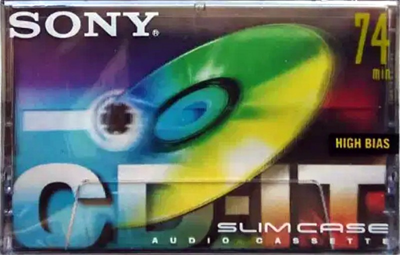 Compact Cassette Sony CD-IT 74 "C-74CDIT2C" Type II Chrome 1997 North America