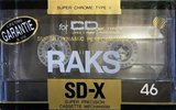 Compact Cassette RAKS SD-X 46 Type II Chrome 1991 Europe