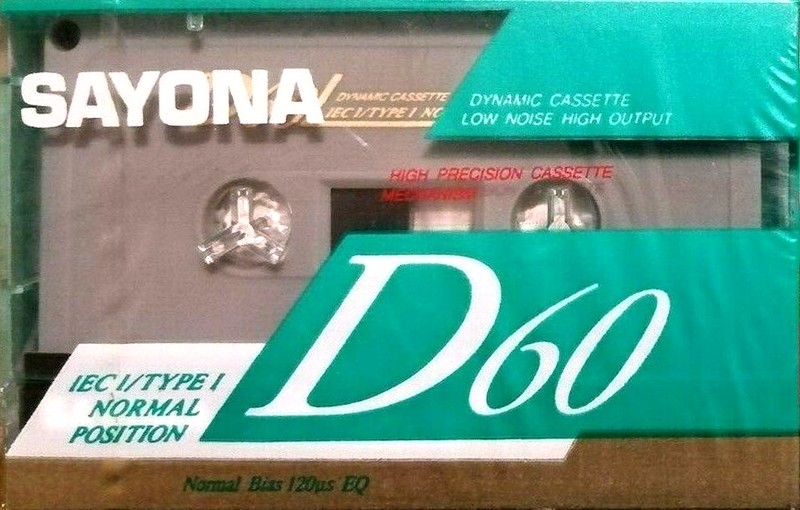 Compact Cassette Sayona 60 Type I Normal Hong Kong