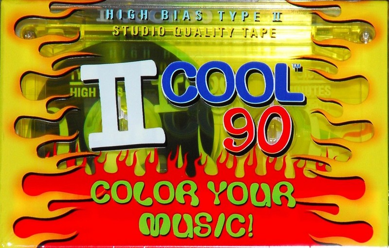 Compact Cassette ICE COOL 90 "Yellow" Type II Chrome 1996 USA