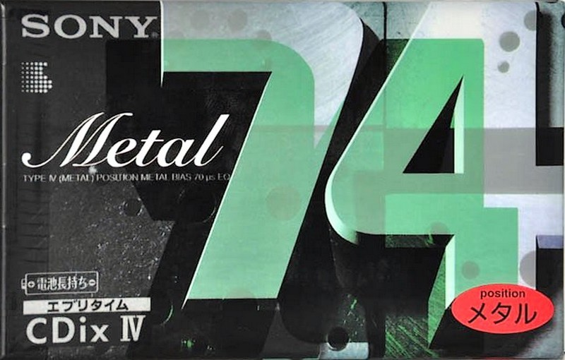 Compact Cassette Sony CDix IV 74 "C-74CDX4D" Type IV Metal 1996 Japan