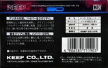 Compact Cassette KEEP CDX 90 Type I Normal 1991 Japan