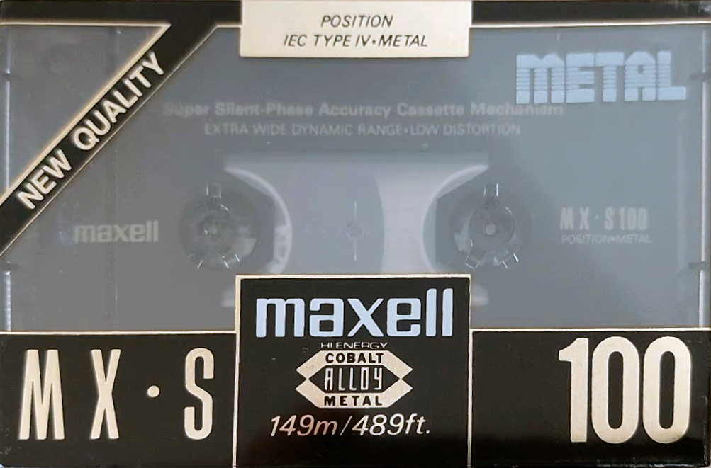 Compact Cassette Maxell MX-S 100 Type IV Metal 1992 Europe