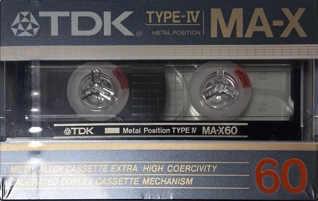 Compact Cassette TDK MA-X 60 Type IV Metal 1986 Australia, Europe