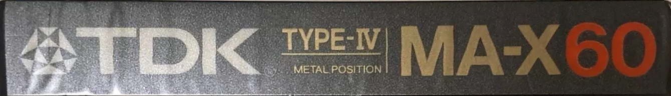 Compact Cassette TDK MA-X 60 Type IV Metal 1986 Australia, Europe
