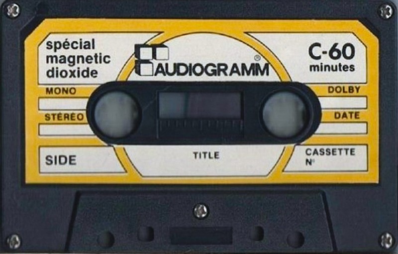 Compact Cassette Audiogramm 60 Type I Normal 1980 France