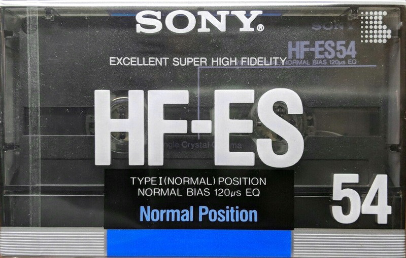 Compact Cassette Sony HF-ES 54 "HF-ES 54A" Type I Normal 1988 Japan