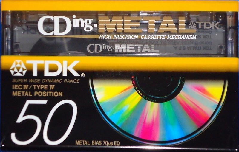 Compact Cassette TDK CDing Metal 50 "CDING4-50EB" Type IV Metal 1997 Europe