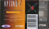 Compact Cassette TDK Optima 46 Type I Normal 2001 Europe