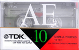 Compact Cassette TDK AE 10 "AE-10R" Type I Normal 1994 Japan