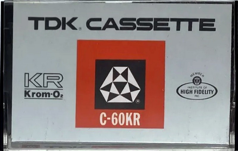 Compact Cassette TDK KR Krom 60 "Krom O2" Type II Chrome 1972 USA