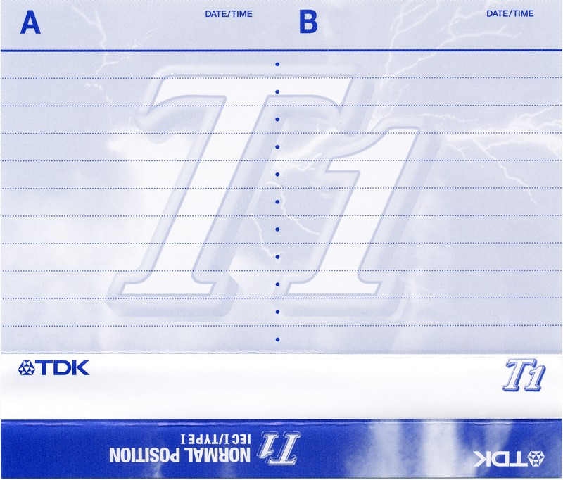 Compact Cassette TDK T1 90 "T1-90EA" Type I Normal 1997 Worldwide