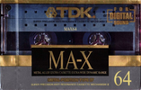 Compact Cassette TDK MA-X 64 "MA-X64M" Type IV Metal 1990 Japan