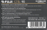 Compact Cassette Fuji GT-IIx 90 Type II Chrome 1989 Europe