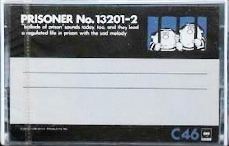 Compact Cassette CBS / Sony PRISONER No.13201-2 46 Type I Normal 1979 Japan