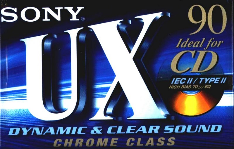 Compact Cassette Sony UX 90 "C-90UXD" Type II Chrome 2000 Europe