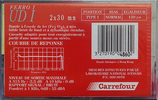 Compact Cassette Carrefour UD I 60 Type I Normal France