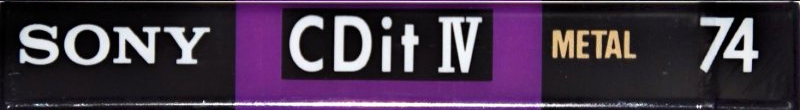 Compact Cassette Sony CDit IV 74 "CDIT4-74" Type IV Metal 1990 North America