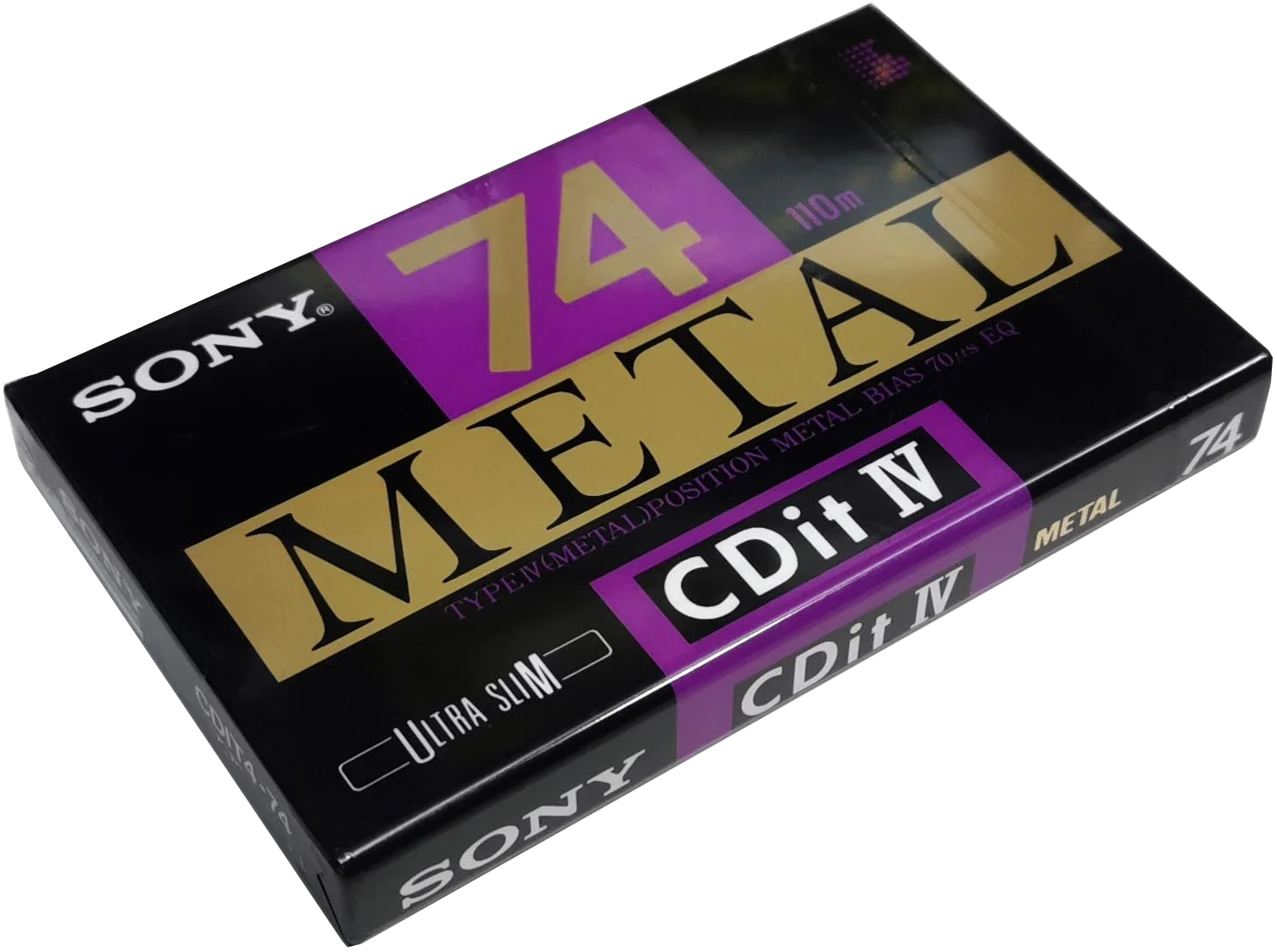 Compact Cassette Sony CDit IV 74 "CDIT4-74" Type IV Metal 1990 North America
