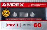 Compact Cassette Ampex PCY 60 Type I Normal 1981 North America