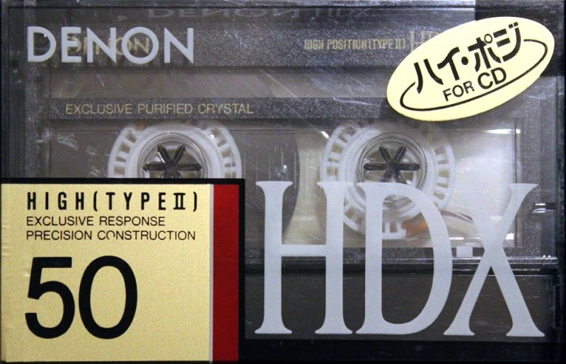 Compact Cassette Denon HD-X 50 "HD-X50P" Type II Chrome 1989 Japan