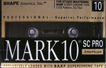 Compact Cassette Shape Mark 10 SC Pro 10 Type II Chrome 1984 USA