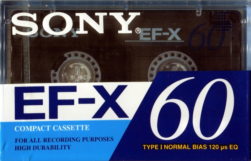 Compact Cassette Sony EF-X 60 "C-60EFX" Type I Normal 1995 North America
