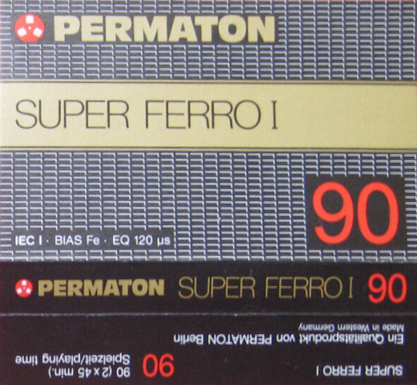 Compact Cassette Permaton Super Ferro I 90 Type I Normal 1984 Germany