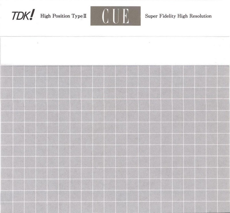 Compact Cassette TDK CUE 60 "CUE-60W" Type II Chrome 1987 Japan