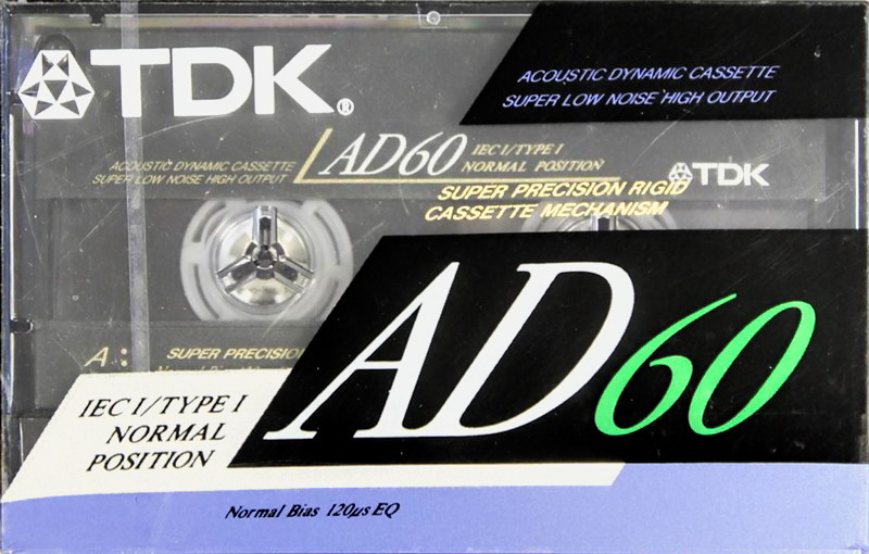 Compact Cassette TDK AD 60 "AD-60ES" Type I Normal 1990 Europe