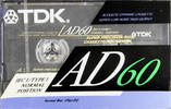 Compact Cassette TDK AD 60 "AD-60ES" Type I Normal 1990 Europe