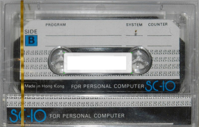 Compact Cassette No Name 10 "SC" Computer Cassette Hong Kong