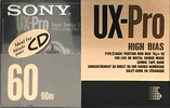 Compact Cassette Sony UX-Pro 60 Type II Chrome 1990 North America
