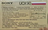 Compact Cassette Sony UCX 90 Type II Chrome 1985 North America
