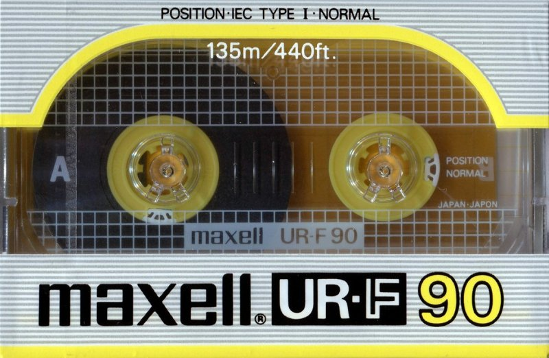 Compact Cassette Maxell UR-F 90 Type I Normal 1985 Europe