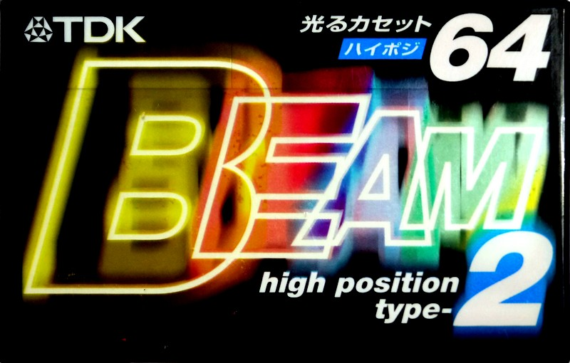 Compact Cassette TDK Beam 2 64 "BM2-64S" Type II Chrome 1999 Japan