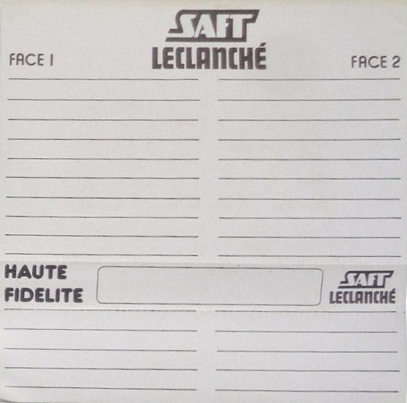 Compact Cassette Saft 90 Type I Normal 1978 France