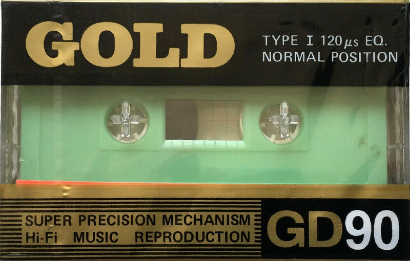 Compact Cassette Gold 90 "GD" Type I Normal Hong Kong