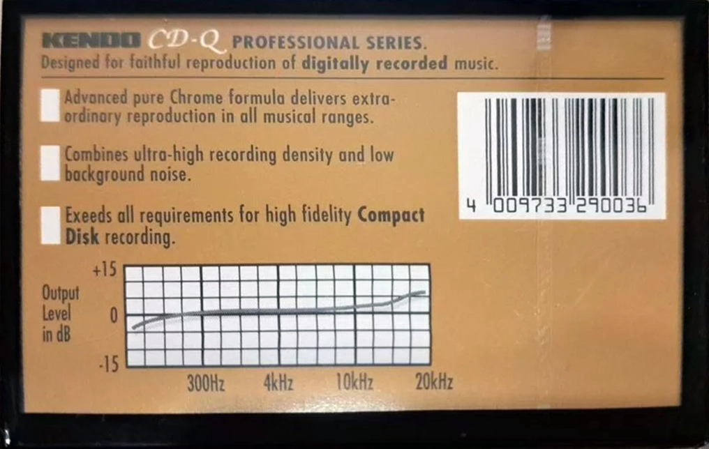 Compact Cassette Kendo CD-Q 100 Type II Chrome Germany