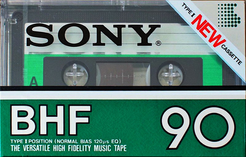 Compact Cassette Sony BHF 90 Type I Normal 1982 USA