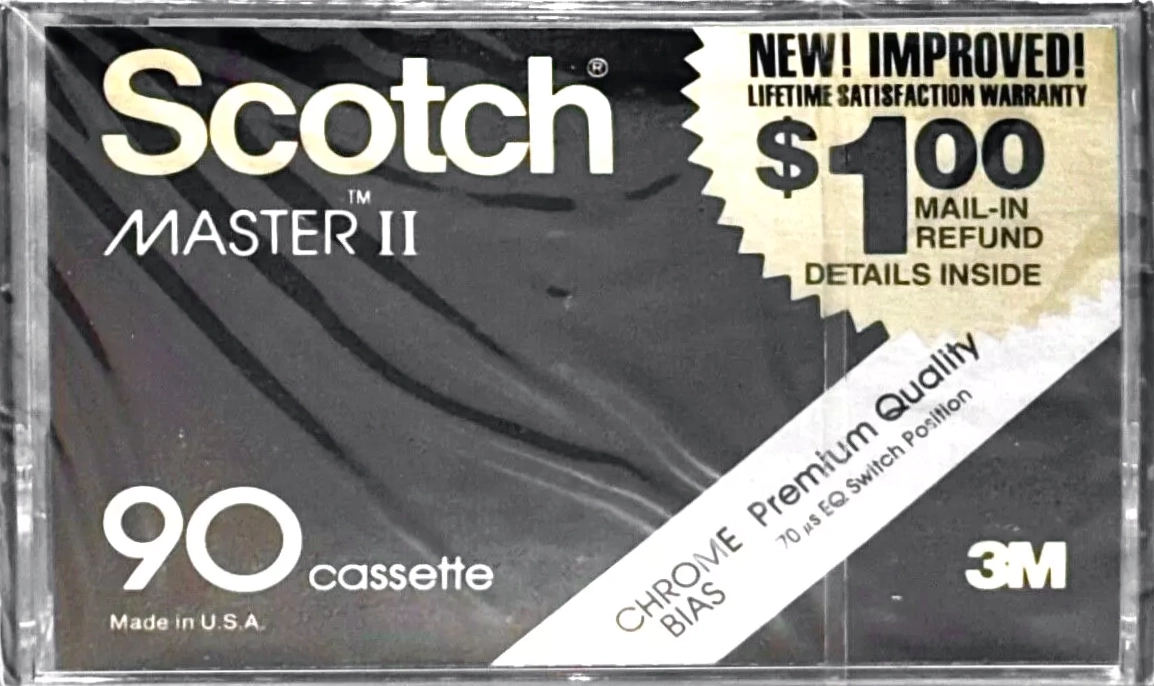 Compact Cassette Scotch Master II 90 Type II Chrome 1981 USA