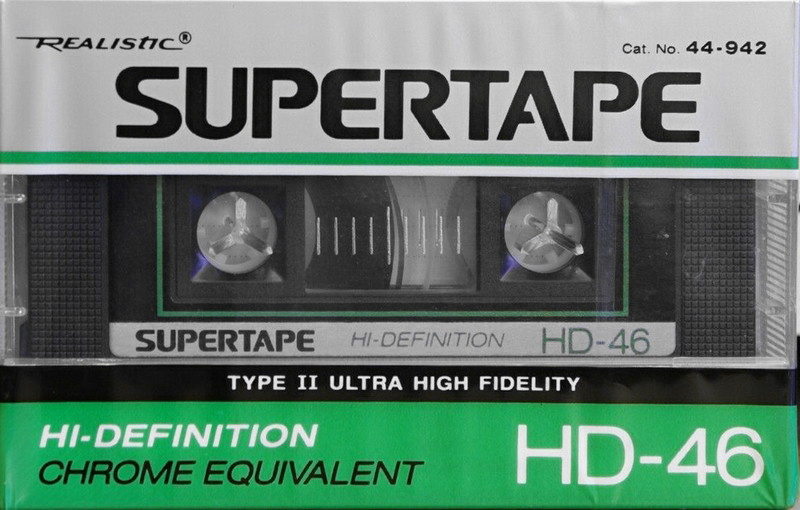 Compact Cassette Realistic HD 46 Type II Chrome 1988 USA